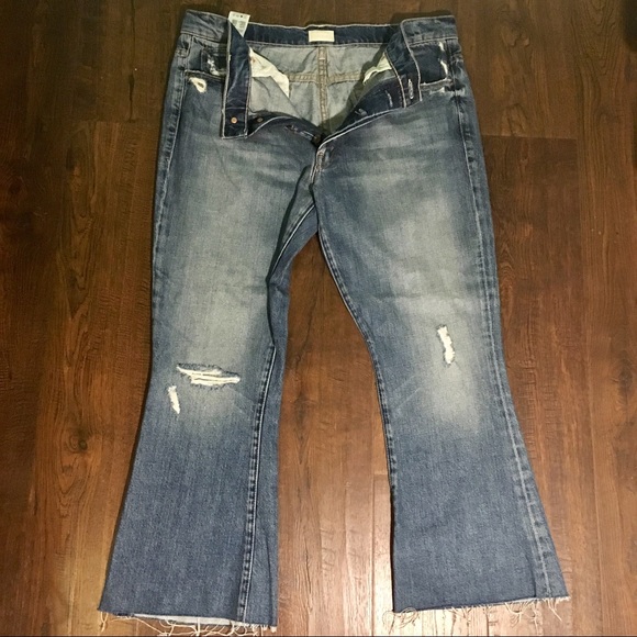 NWOT Mother the Nomad crop fray jeans - Picture 3 of 8